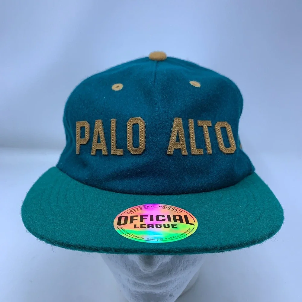 Official League The Wooly Palo Alto The Pro Green Wool Retro Style Hat NWT
